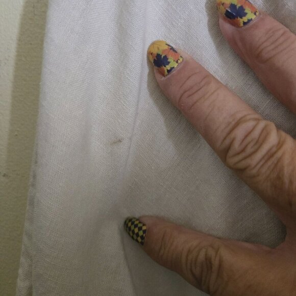 Loft Balloon 3/4 Sleeve Neutral Ivory Linen Blend Blouse Size S - Picture 6 of 6